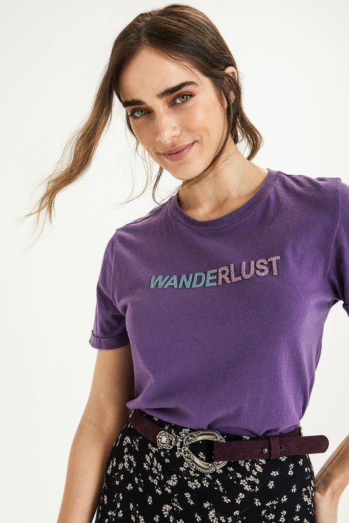 T-Shirt Wanderlust - Violeta